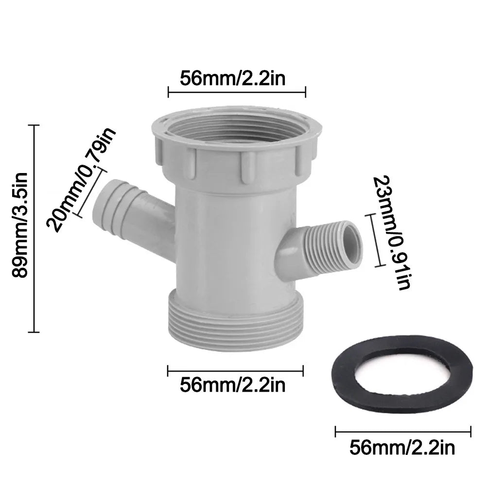 Kitchen Sink Drain Connector Threaded Nut Sealing Gasket Adapter Drain Pipe Adapter Richie's Type--H