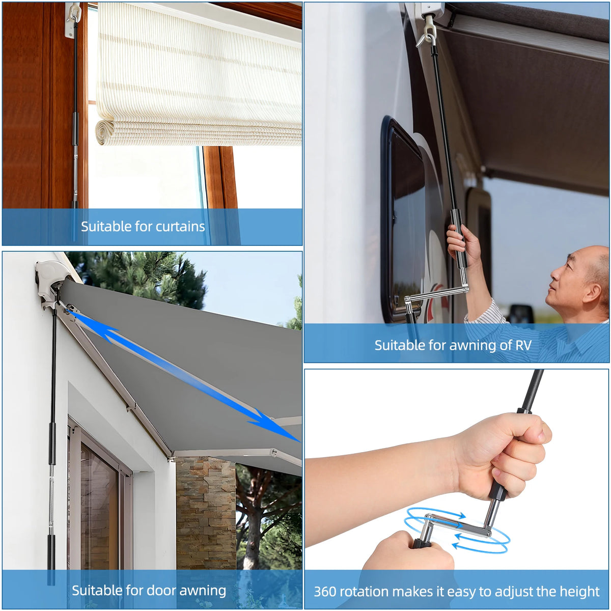 Universal Awning Crank Handle – Canopy Shade Opener Wand Awning Crank Handle Richie's