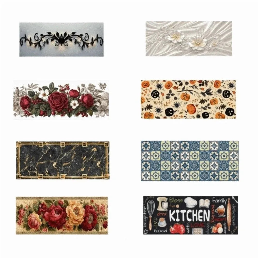 Floral Microwave Cover Waterproof Dust Protector Mat | Polyester Appliance Dust Cover Richie's