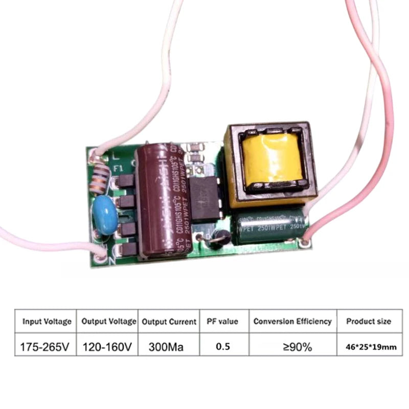 LED Light Driver Transformer Board 3W 5W 8W 18W 36W Module LED Driver Module Richie's 36-50W