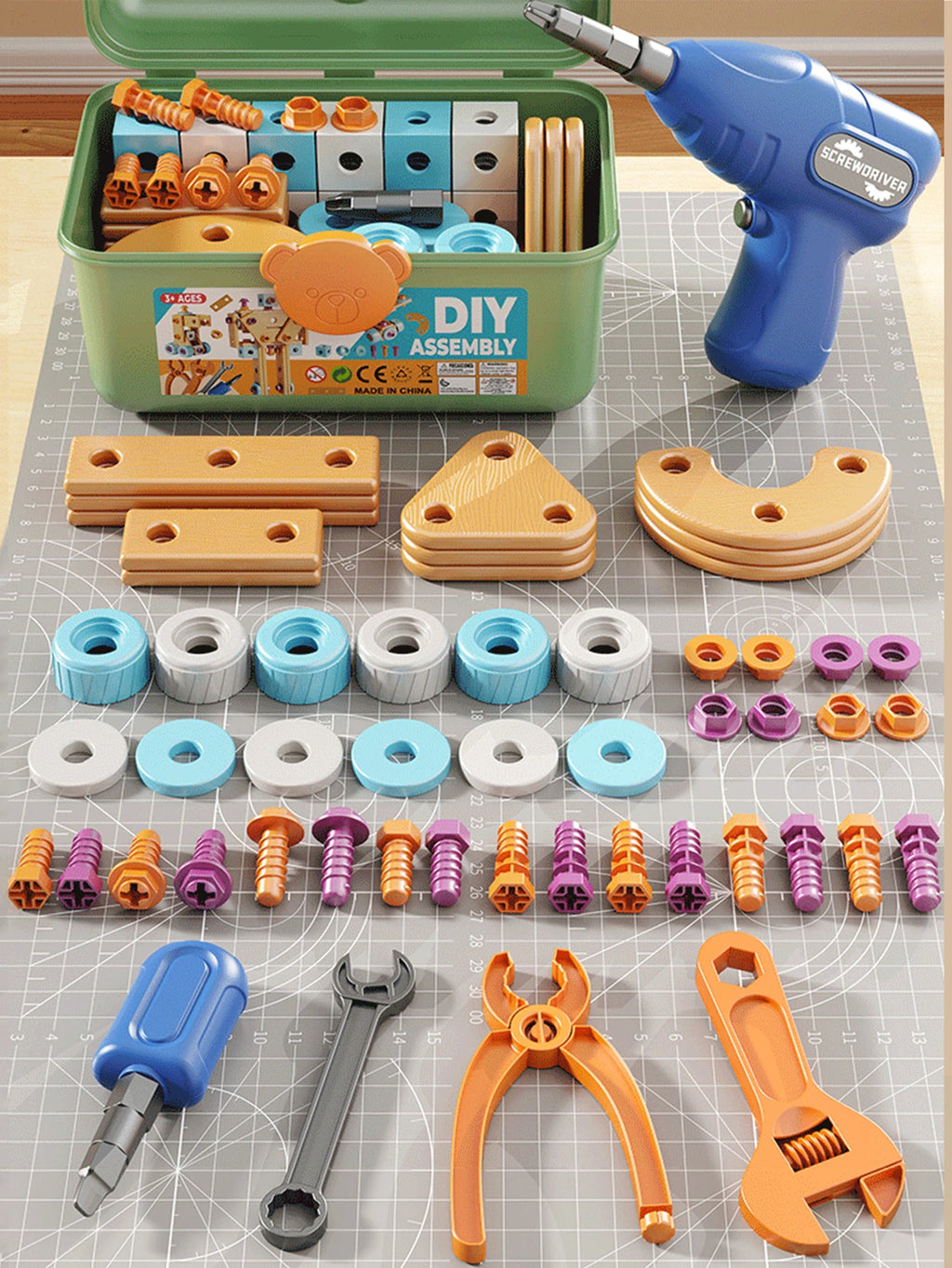 126-Piece DIY Engineering Playset for Kids – Build & Transform Kids Building Playset Richie's