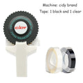 CIDY Mini Handheld Label Maker 3D Embossing Typewriter Machine Handheld Label Maker Richie's white