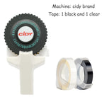 CIDY Mini Handheld Label Maker 3D Embossing Typewriter Machine Handheld Label Maker Richie's white