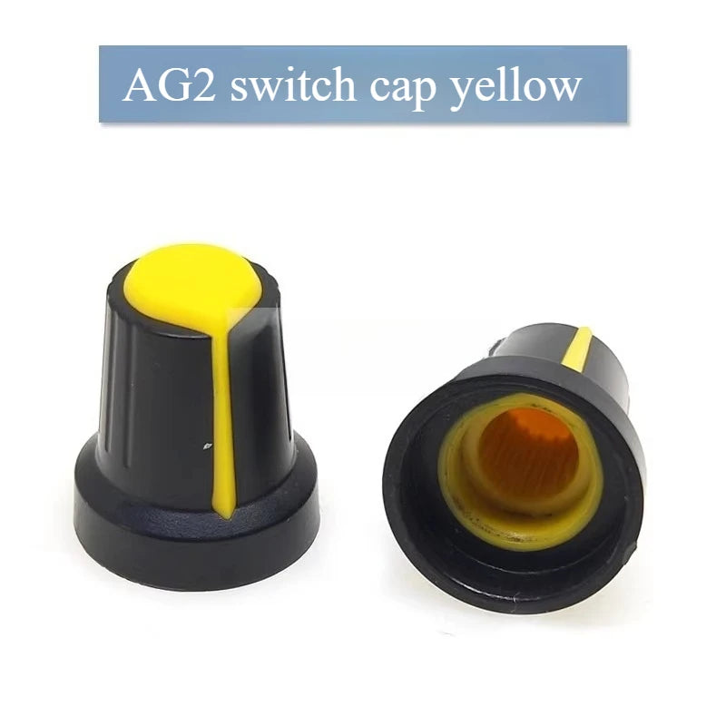 30PCS Potentiometer Knobs Set 6mm WH148 Assorted Colors Potentiometer Knobs Set Richie's AG2 Yellow 30PCS