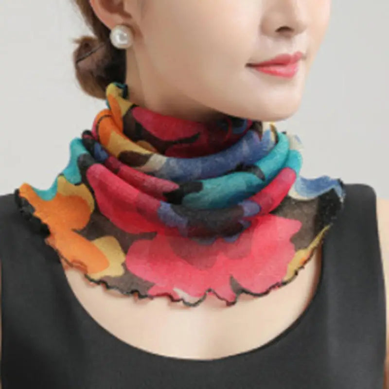 Women's Anti-UV Chiffon Neck Scarf – Multi-Style Sun Cover Women's Sun Scarf Richie's