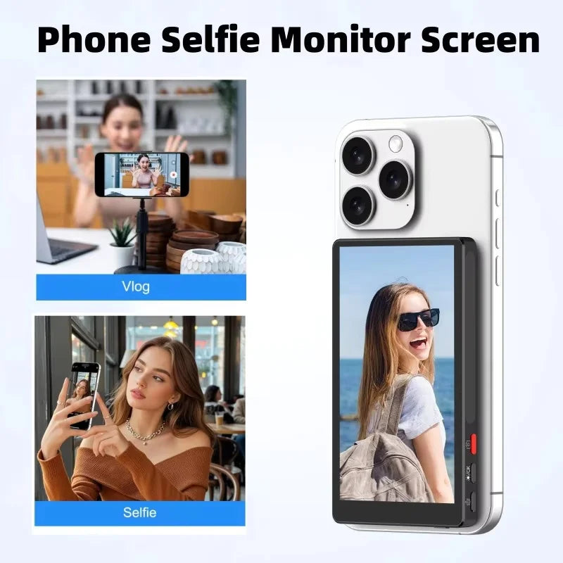 Wireless Magnetic Selfie Monitor Screen – HD Vlog iPhone Selfie Monitor Screen Richie's