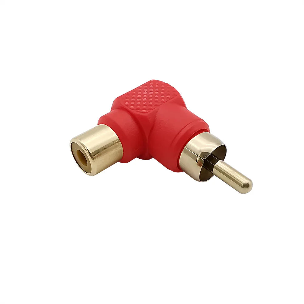 10Pcs 90° RCA Male to Female Right Angle Audio Adapters RCA Audio Adapter Richie's