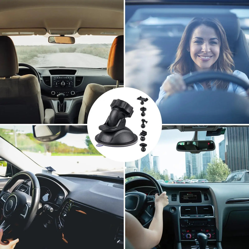 Dash Cam Suction Mount 360° Quick Release & 5 Adapters Dash Cam Mount Richie's