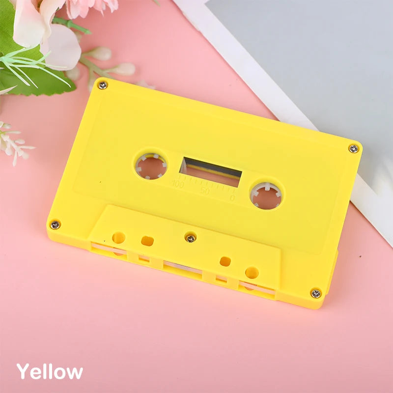 Blank Plastic Cassette Tape Shell – Empty Audio Recording Case Cassette Tape Shell Richie's Yellow