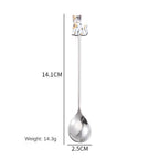 Cartoon Cat Coffee Spoon – Japanese Korean Stainless Steel Decorative Spoon Richie's --5