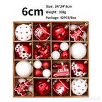 White Christmas Ball Ornaments – Assorted Eco-Friendly Xmas Baubles Christmas Tree Ornaments Richie's Red
