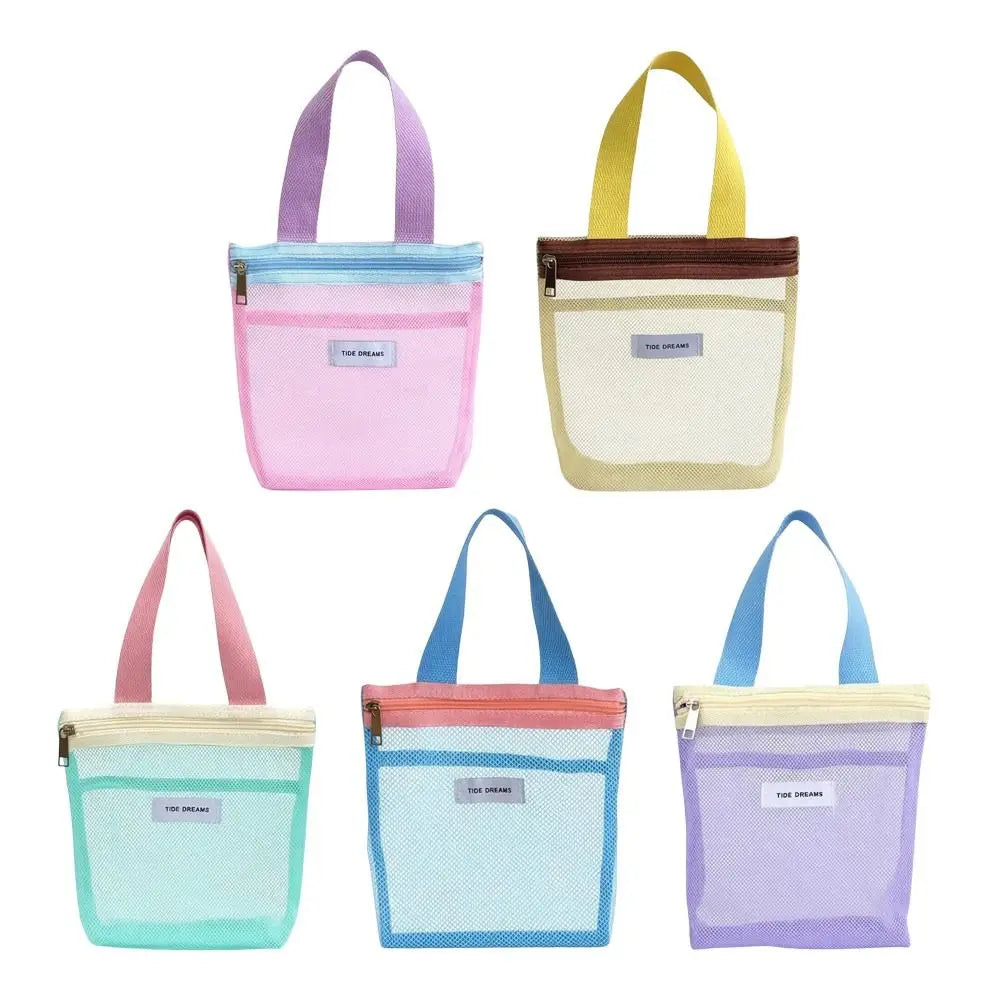 Portable Transparent Mesh Toiletry & Makeup Bag – 5 Colors Mesh Toiletry Bag Richie's