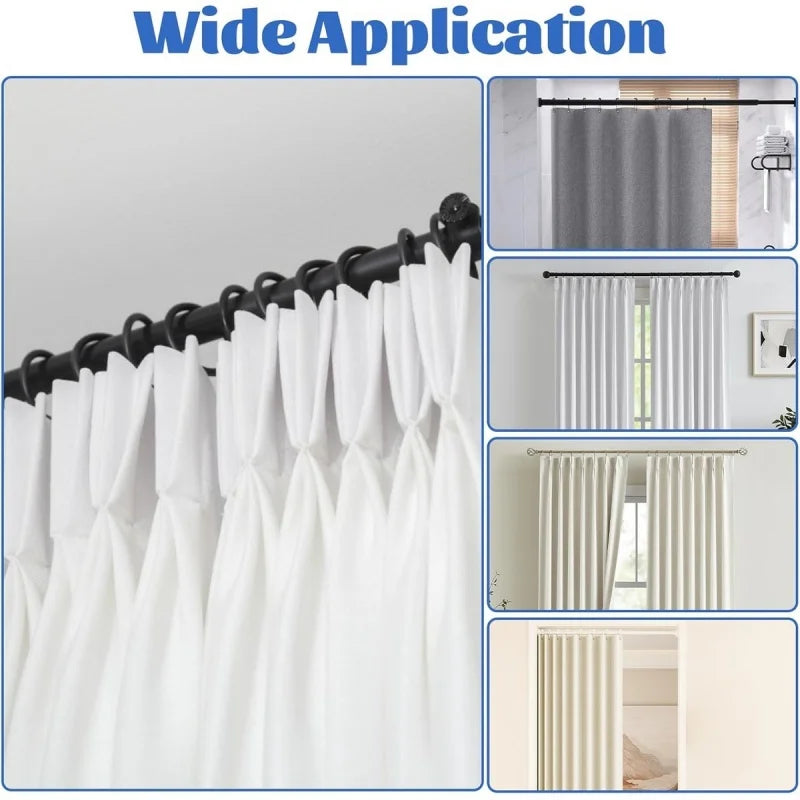 Curtain Pleater Tape 6M with Metal Hooks – DIY Heading Kit Curtain Heading Tape Richie's
