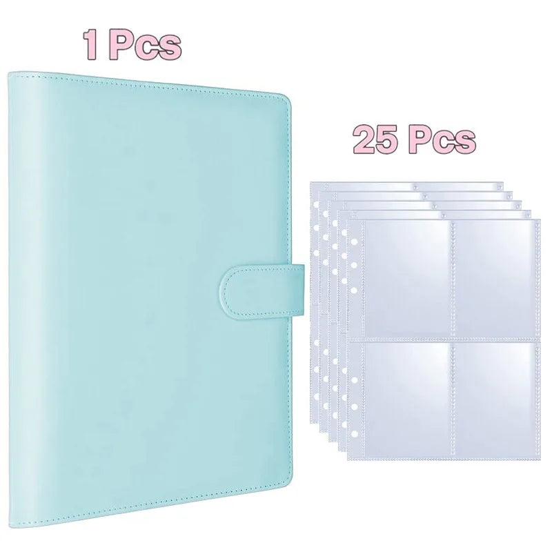 A5 Kpop Photocard Binder 25 Pages PU Leather Photo Album Photocard Binder Album Richie's Blue