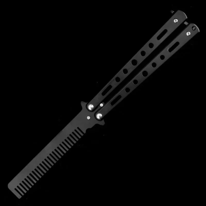Foldable Butterfly Comb – Stainless Steel Beard & Hair Tool Hair Styling Comb Richie's