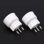 Swiss to EU French Plug Adapter 3-Pin to 2-Pin Converter – White Plug Adapter Converter Richie's