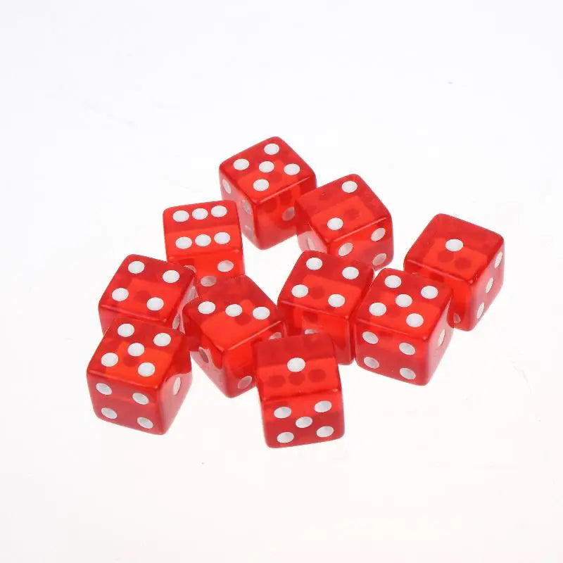 10Pcs Transparent Acrylic Dice 16mm Square Edge – Board Games Board Game Dice Richie's A5