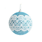 8cm Lace Foam Christmas Ball Ornament | Xmas Tree Pendant Christmas Ornament Richie's