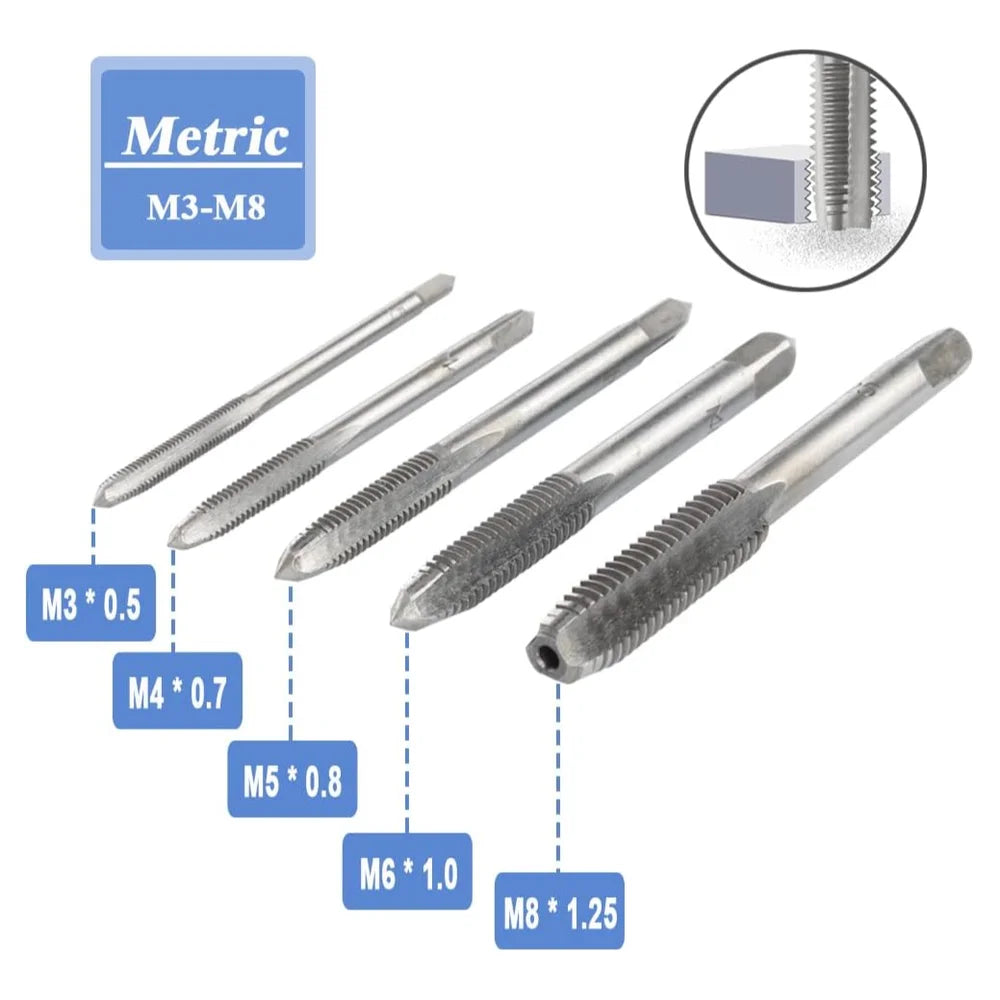 6-Piece T-Handle Tap Wrench Set – Metric Taps M3 M4 M5 M6 M8 Tap Wrench Set Richie's