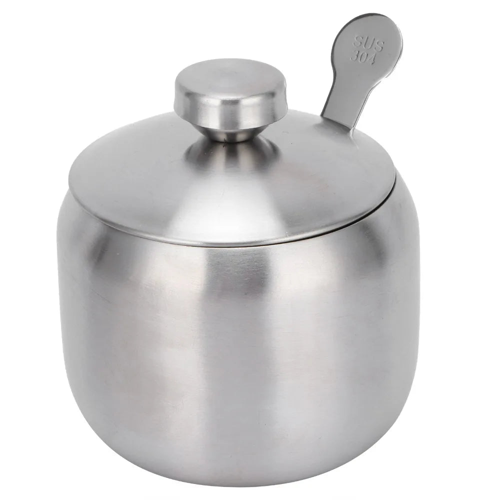 304 Stainless Steel Seasoning Pot Set 300ml with Lid & Spoons Seasoning Pot Set Richie's