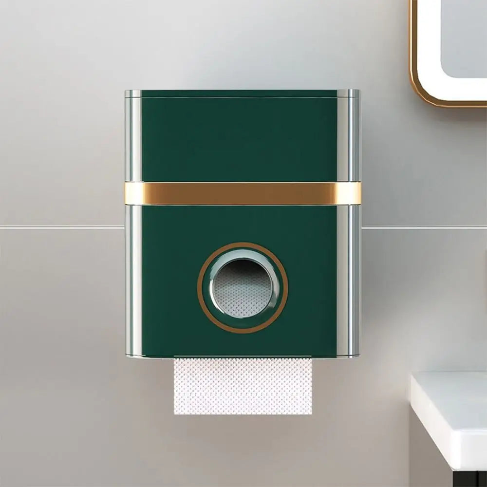 Wall Mount Toilet Paper Holder Double Drawer Tissue Box Toilet Paper Holder Richie's