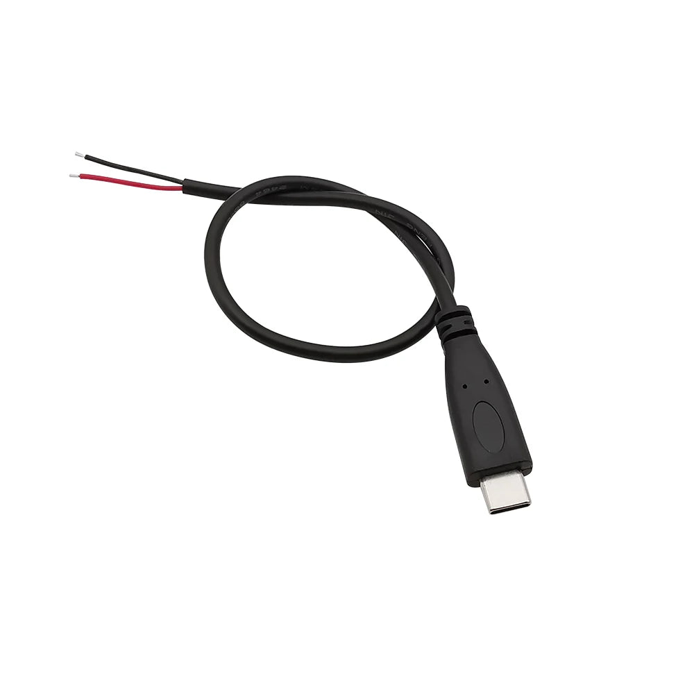 10Pcs USB-C Male to 2-Pin Bare Wire Power Cable 5V 22AWG USB Power Cable Richie's