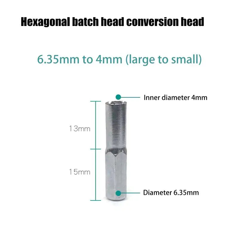6.35mm Hex to 4mm Magnetic Bit Adapter Socket Holder Bit Adapter Richie's 6.35mm to 4mm
