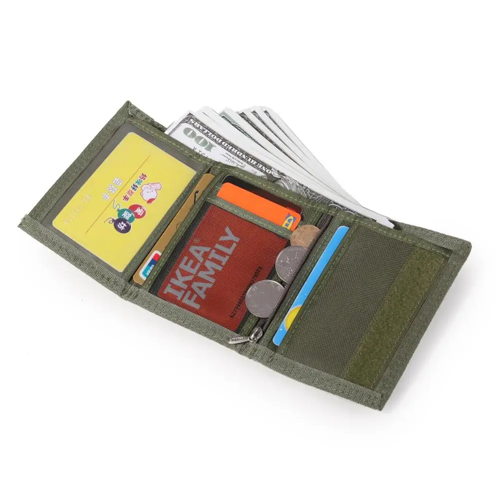 Nylon Trifold Wallet – Unisex Coin, Card & ID Holder Trifold Wallet Richie's