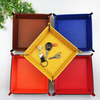 PU Leather Folding Valet Tray – Collapsible Desk Organizer Valet Storage Tray Richie's