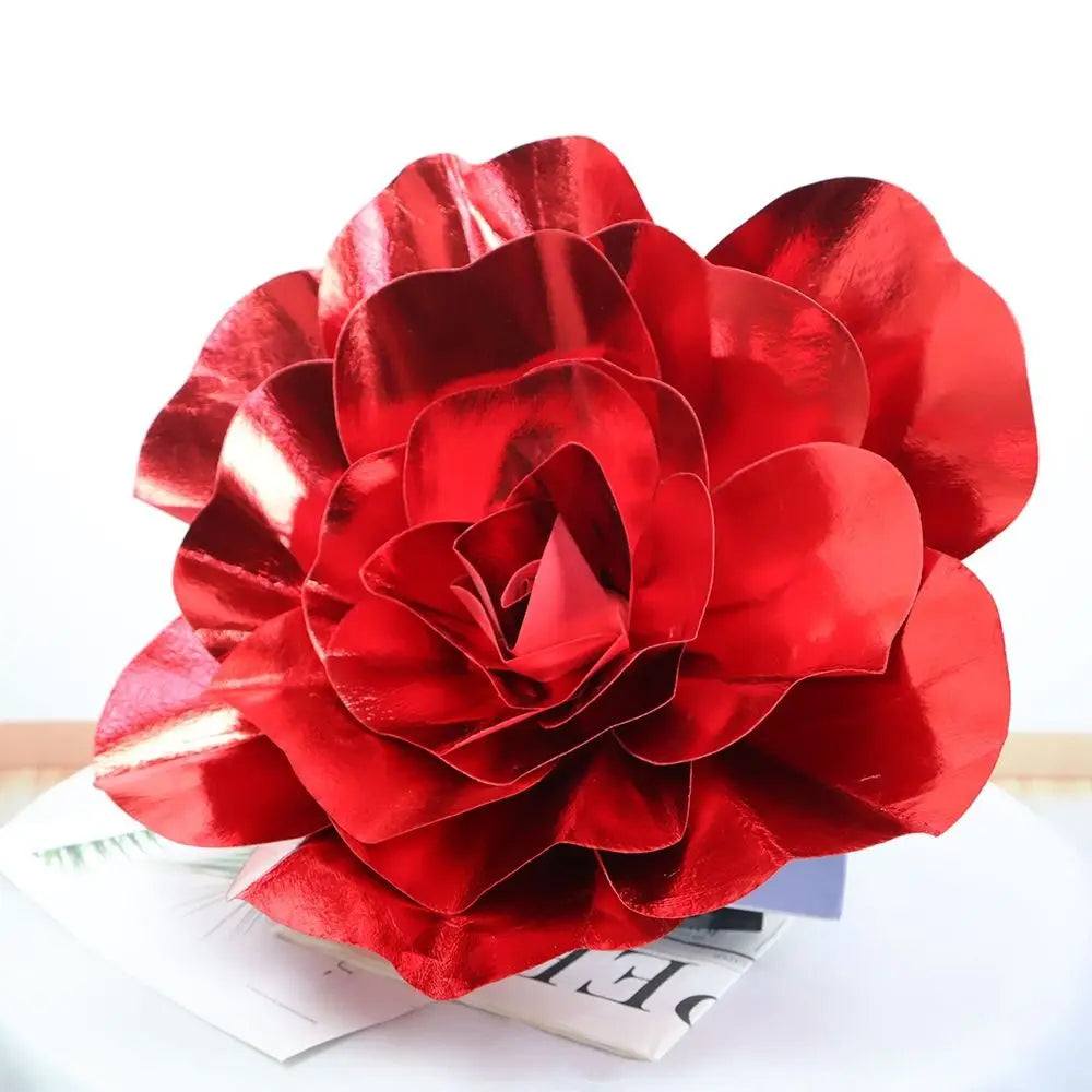 Giant Foam Rose Flower Head 30/40/50cm – Wedding & Party Decor Artificial Flower Decor Richie's red-40cm