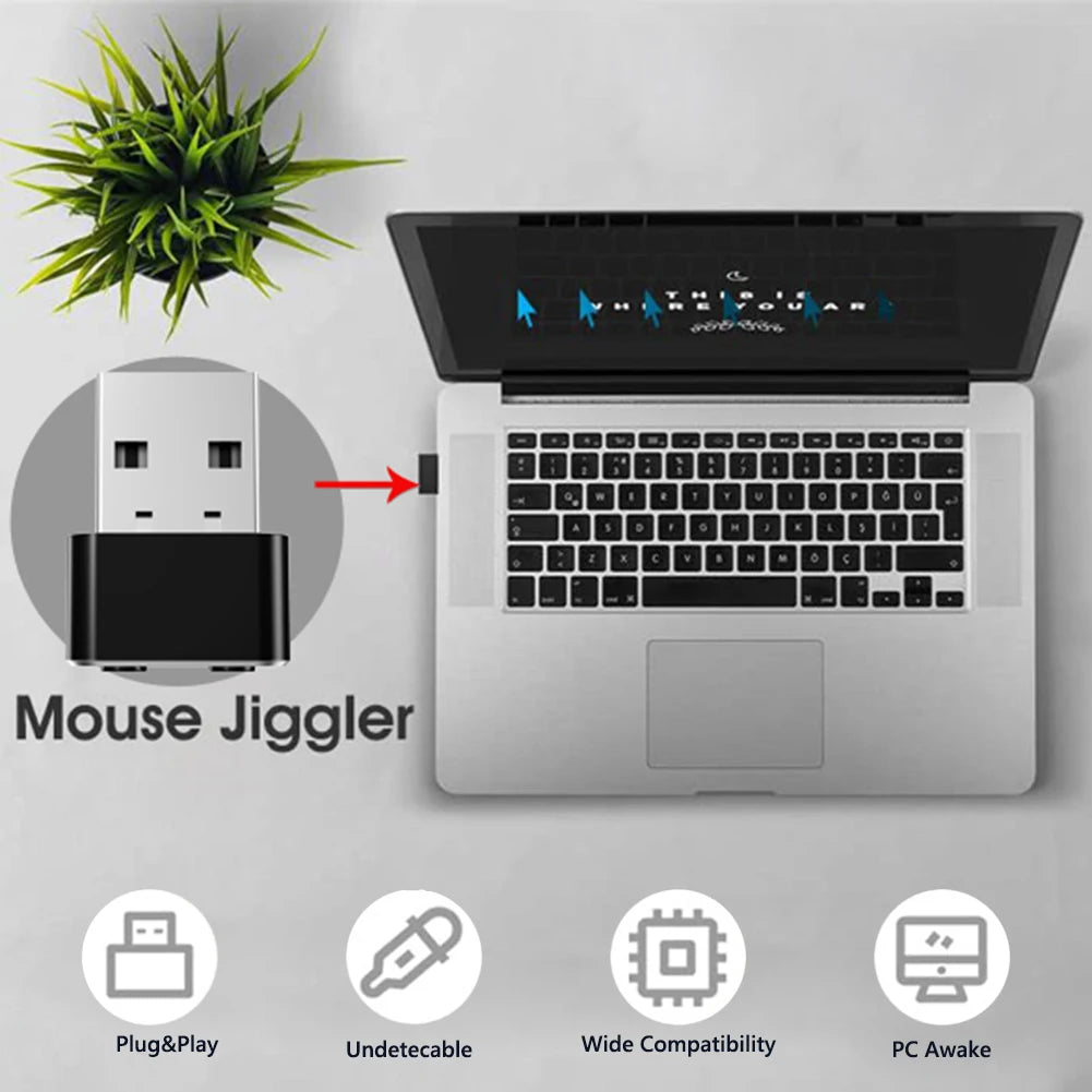 USB Mouse Jiggler – 3 Modes, Plug & Play, Keeps PC Active USB Mouse Jiggler Richie's
