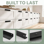 10pcs Black Aluminium Cabinet Edge Pulls Concealed Drawer Handles Cabinet Edge Pulls Richie's