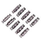 10Pcs Metal Spring Buckle Cord Lock Double Hole 26×8×5mm Cord Lock Buckle Richie's Gray