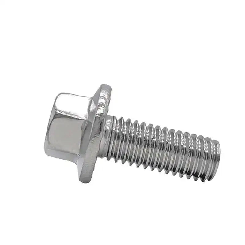 304 SS Serrated Flange Hex Bolts UNC 1/4-20 5/16-18 3/8-16 10pcs Flange Hex Bolt Richie's