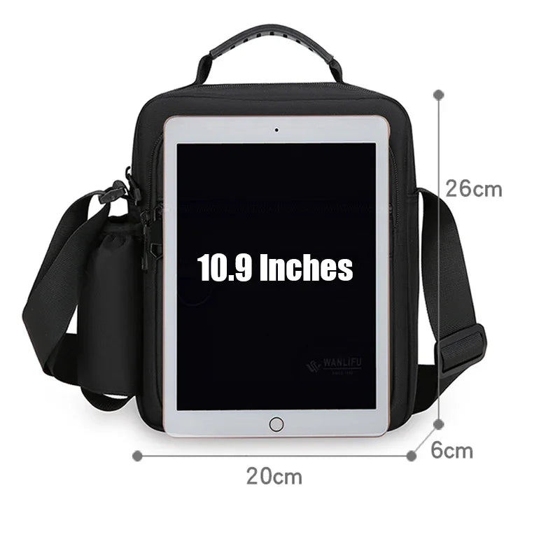 Men's Oxford Crossbody Bag – Shoulder Bag with Bottle Pocket Men's Crossbody Bag Richie's