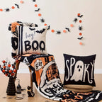 Halloween Ghost Pillow Covers 18x18 Set of 4 – Spooky Stripe Pillow Covers Richie's