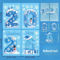 2026 New Year Christmas Snowflake Window Clings – Holiday Decor Holiday Window Clings Richie's 1set