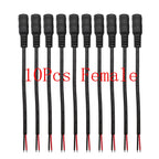 DC Power Pigtail Cable 5.5mm x 2.1mm Male Female Barrel Connector DC Power Connector Richie's 10Pcs Female