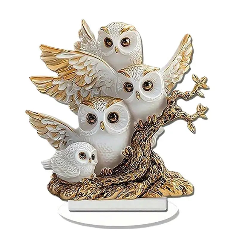 2D Anime Owl Statue Acrylic Desktop Decor & Gift Figurine Decorative Figurine Richie's