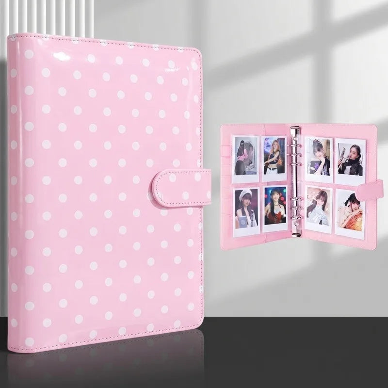 PU Leather 6-Ring Binder Magnetic Closure & Photo Card Sleeves Ring Binder Organizer Richie's