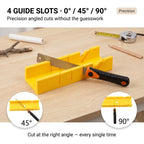 Mitre Box & Pull Saw Set – 4 Angles, 3 Blades | Woodworking Mitre Box Saw Set Richie's