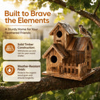 Wooden Birdhouse Outdoor Nesting Box | Platane Wood Garden Outdoor Birdhouse Richie's