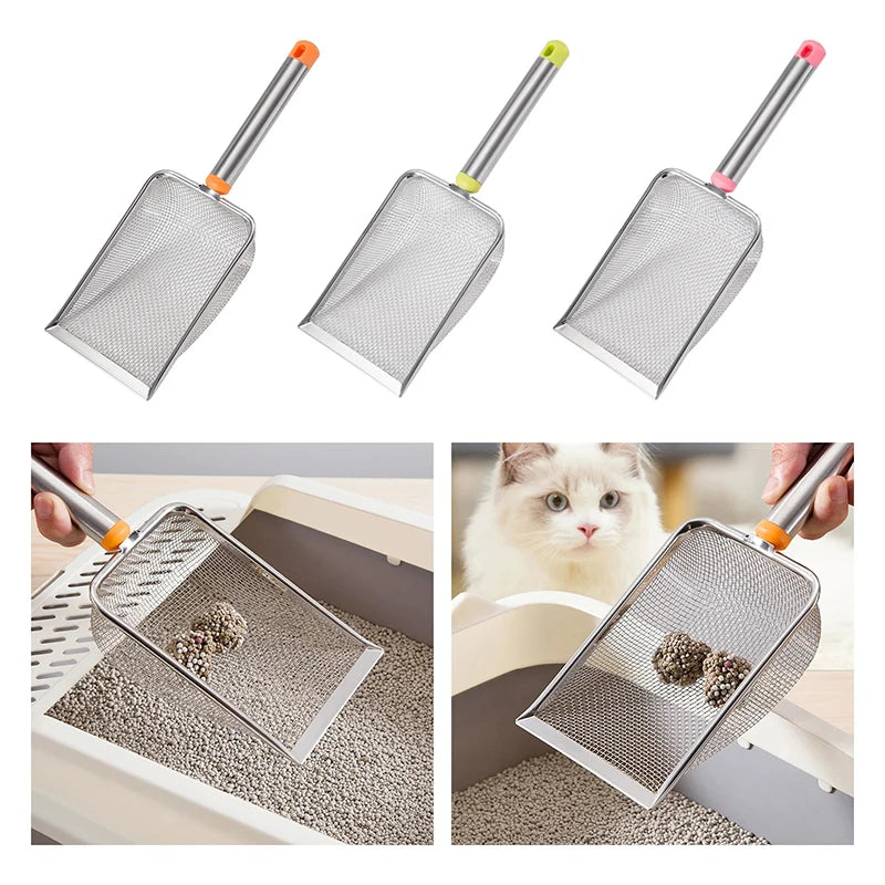 Stainless Steel Fine Mesh Cat Litter Scoop – Non-Stick & Durable Cat Litter Scoop Richie's