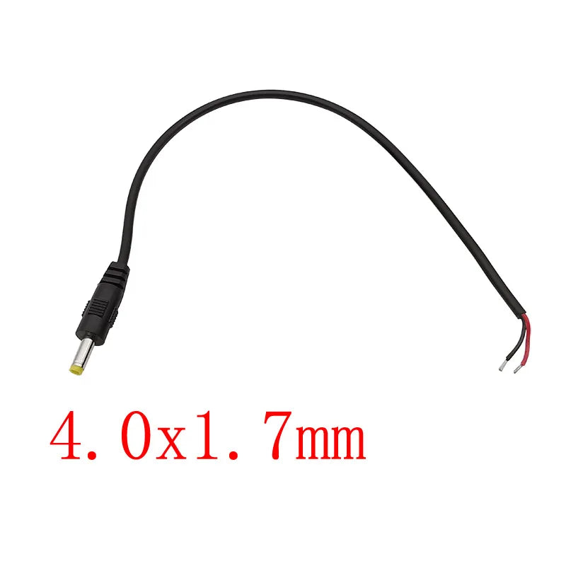 10Pcs DC Power 4.0×1.7mm Male Plug Bare Wire Cable 30CM DC Power Cable Richie's