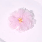 10Pcs Organza Flower Appliques 3D Mesh Sewing Patches 5.5cm Fabric Flower Appliques Richie's Light Pink