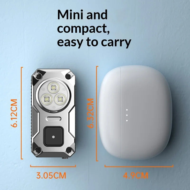 1200mAh Tri-Source EDC Flashlight | Magnetic USB-C Rechargeable EDC Tactical Flashlight Richie's