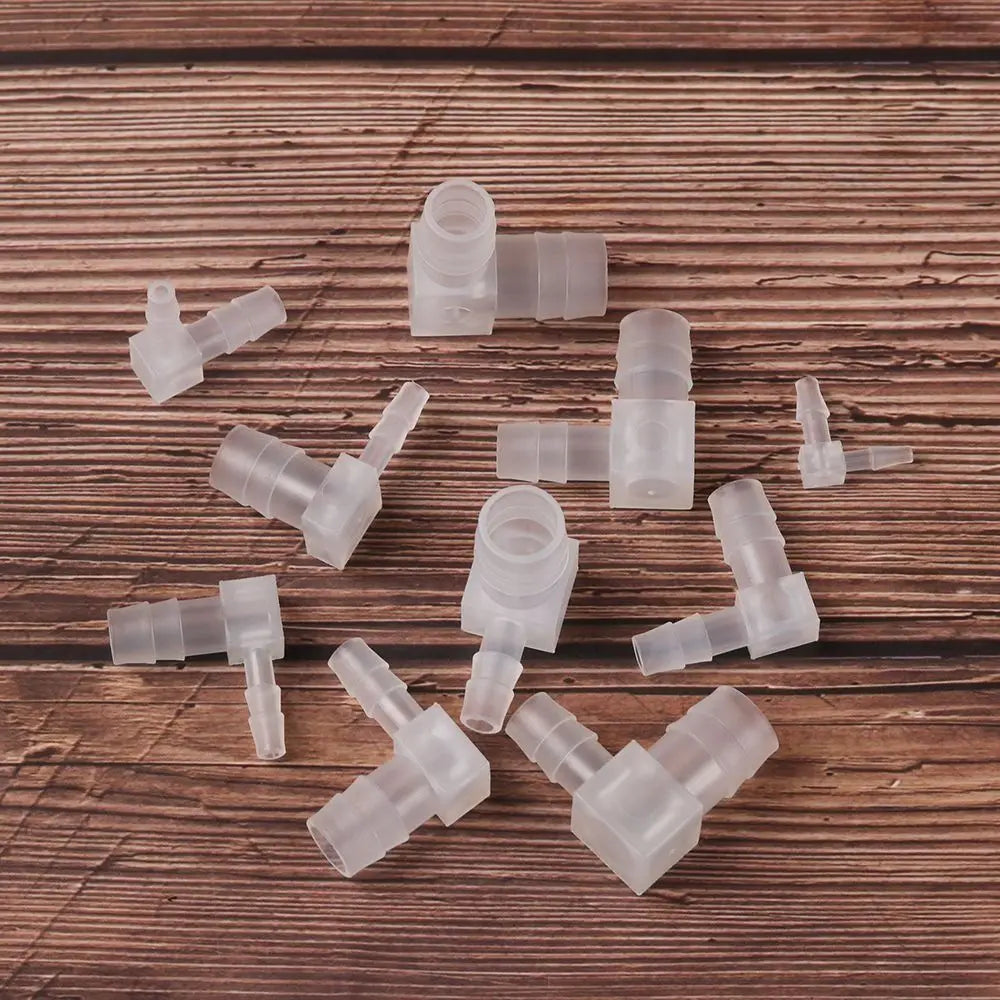10Pcs 90° PP Elbow Hose Connectors 4–20mm Aquarium Fittings Hose Elbow Fittings Richie's