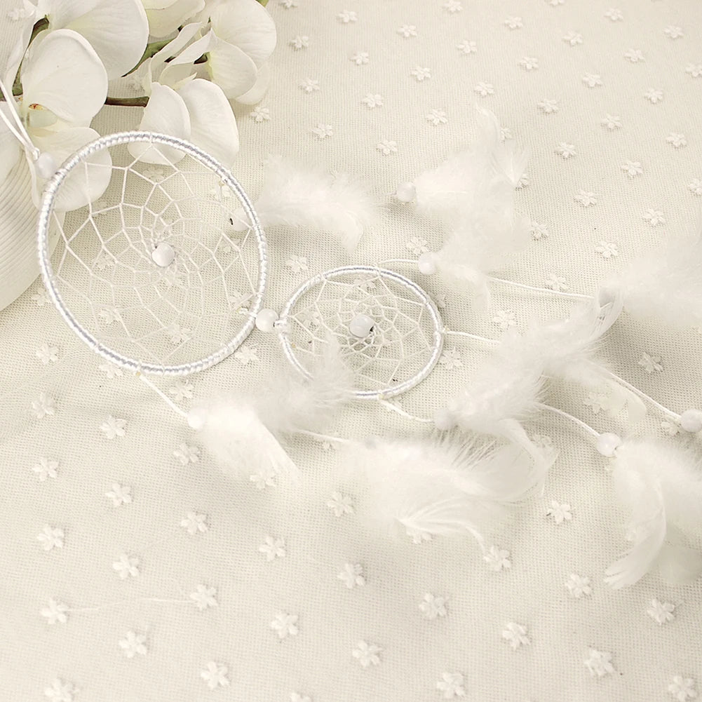 White Handmade Dream Catcher Wall Pendant | Boho Home Decor Dream Catcher Pendant Richie's