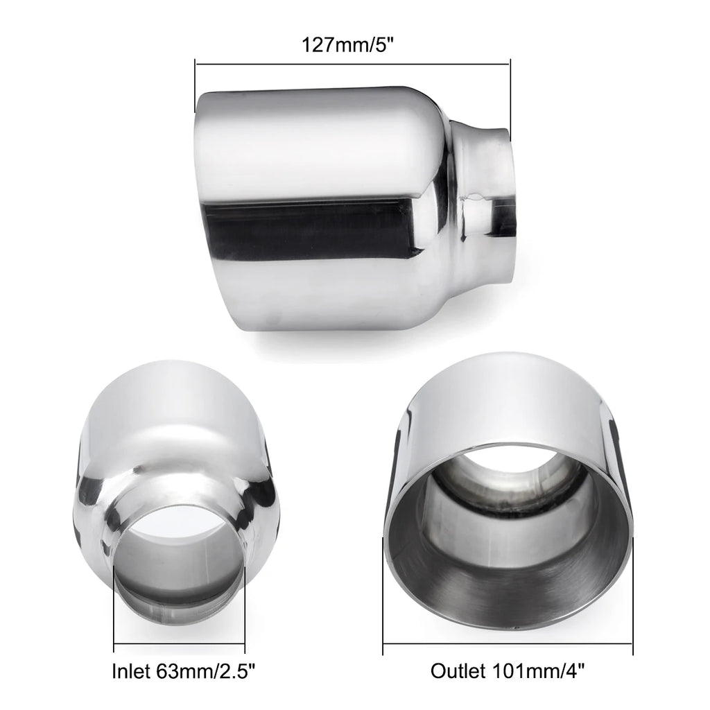 Dual Wall Stainless Steel Exhaust Tip 63mm–101mm Universal Exhaust Tip Richie's