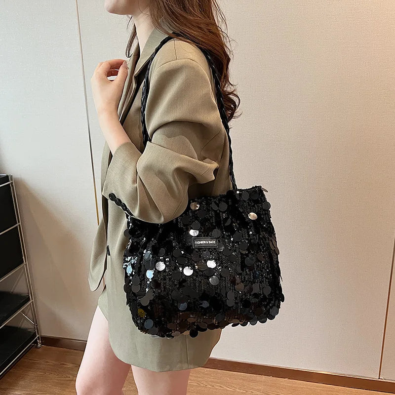 Women's Sequin Evening Crossbody Bag – Lightweight Chain Handbag Sequin Crossbody Bag Richie's